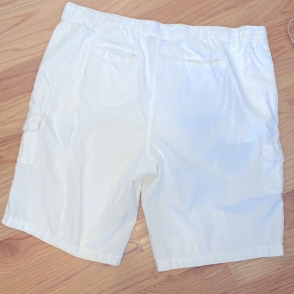 Women Within Linen Blend Shorts Womens 26W Cargo Beach Coastal Summer 11’inseam - Picture 2 of 12